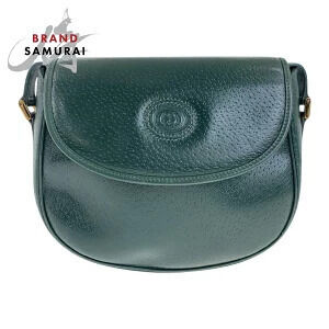 Gucci Green Leather Shoulder Bag Pouch